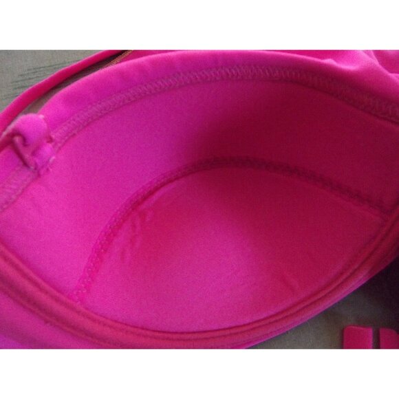 Xhilaration Medium Pink Flounce Bandeau Bikini Strapless Halter Strap Swim Top m - Picture 5 of 9
